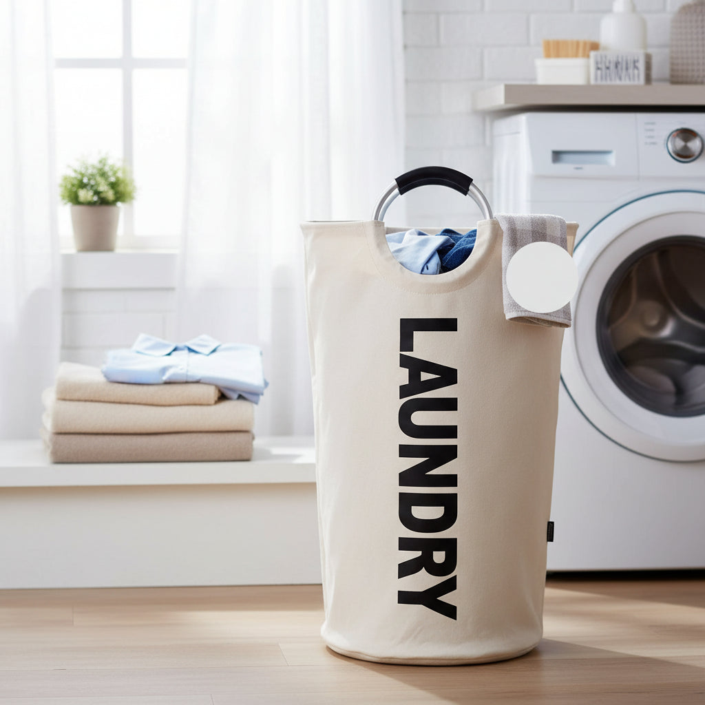Spacious and Stylish Laundry Basket with Waterproof Design