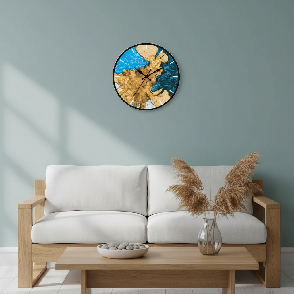 Elegant Black Round Clock for Home and Office