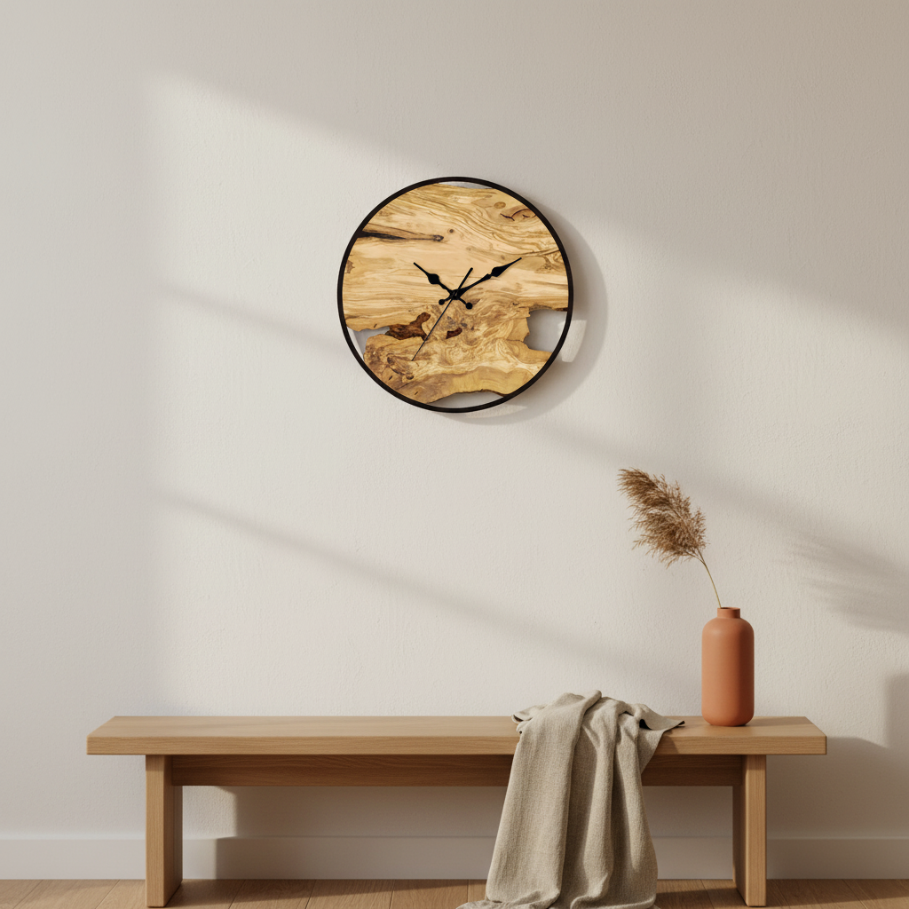 Elegant Black Round Clock for Home and Office