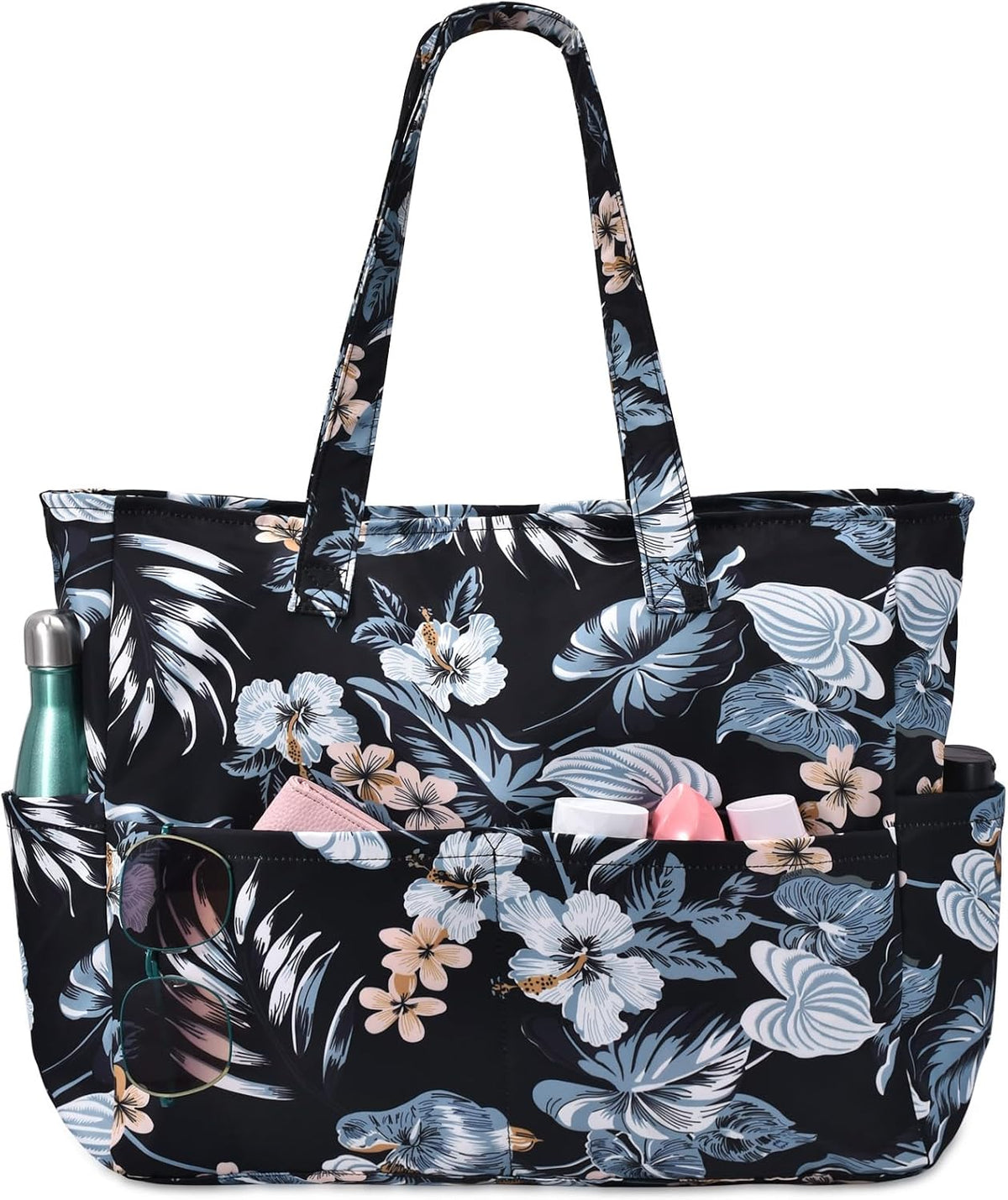 Spacious Waterproof Beach Carrier Bag with Secure Zipper & Pockets