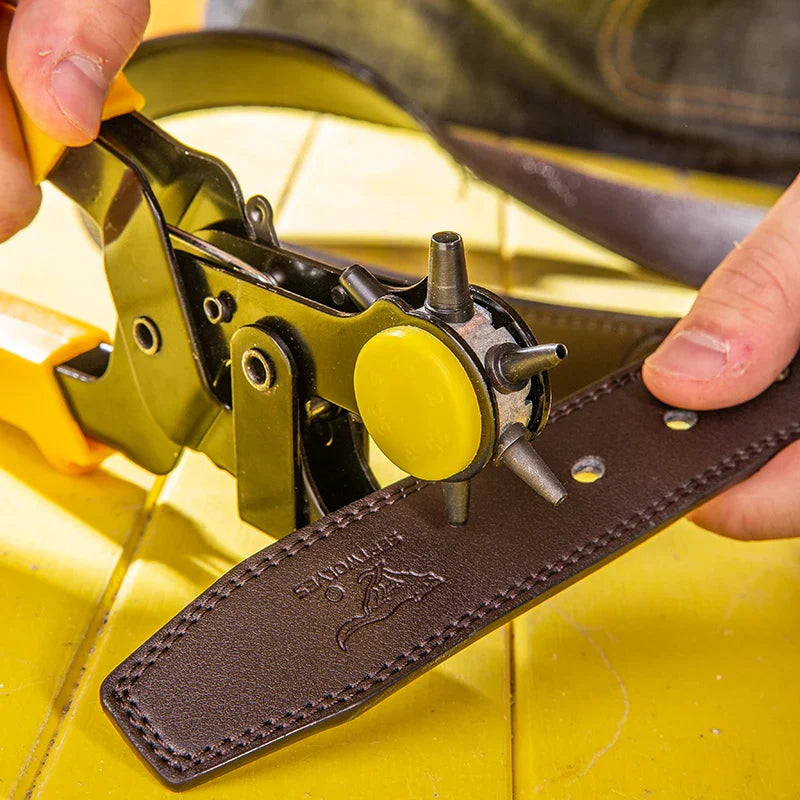 Precision Leather Hole Punch Tool with Steel Blade
