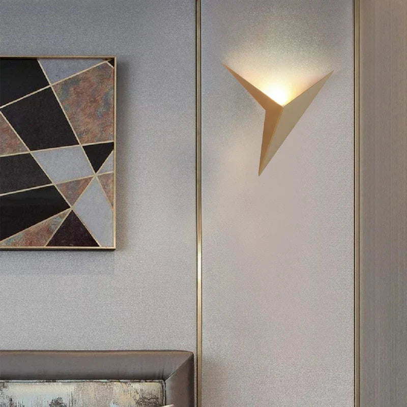 Triangular Contemporary Wall Light Fixture
