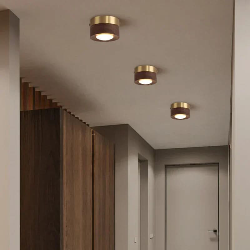 Natural Glow - Walnut Style LED Ceiling Fixture