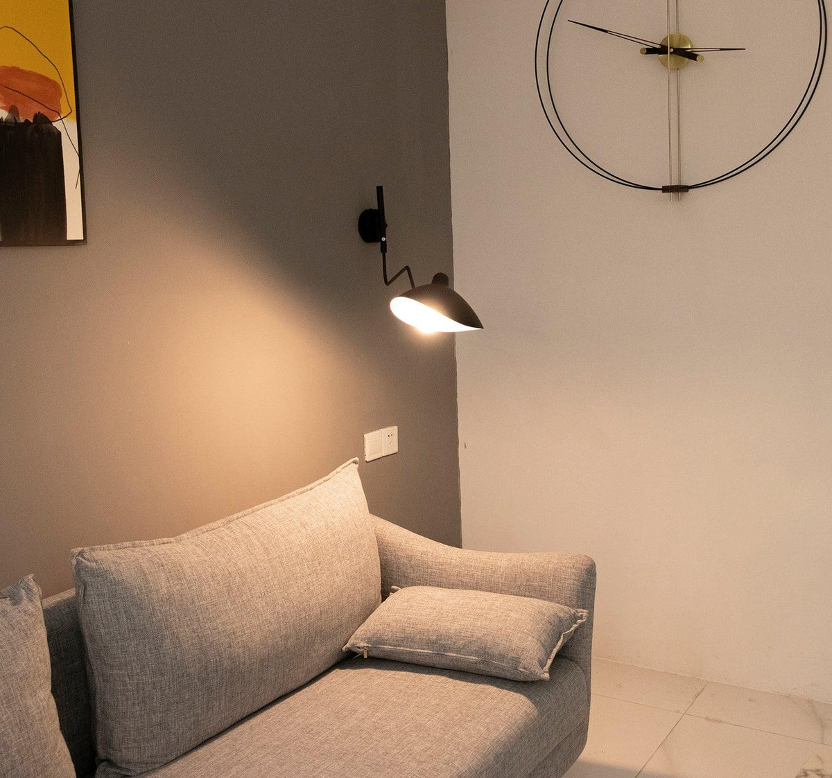 Adjustable Wall Light Fixture with Long Reach and Pivoting Arm