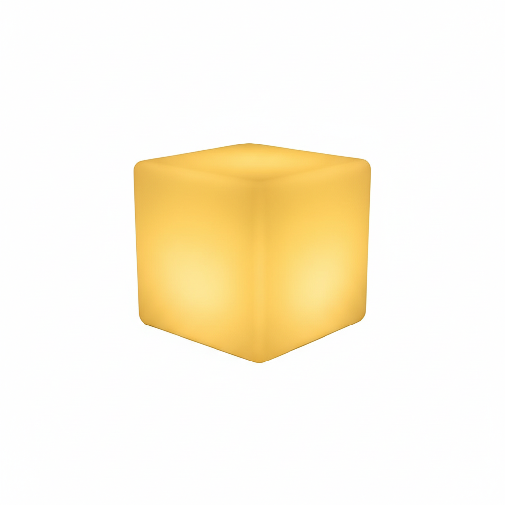 Illuminated Cube Planter - Garden Lighting