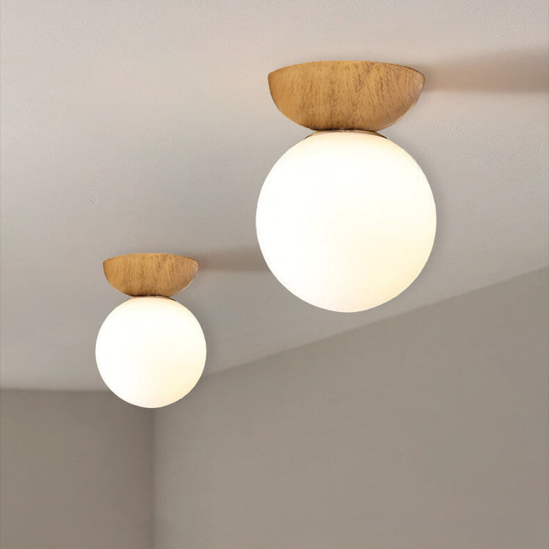 AuraGlow | Sleek Glass Semi-Flush Mount Lighting Fixture