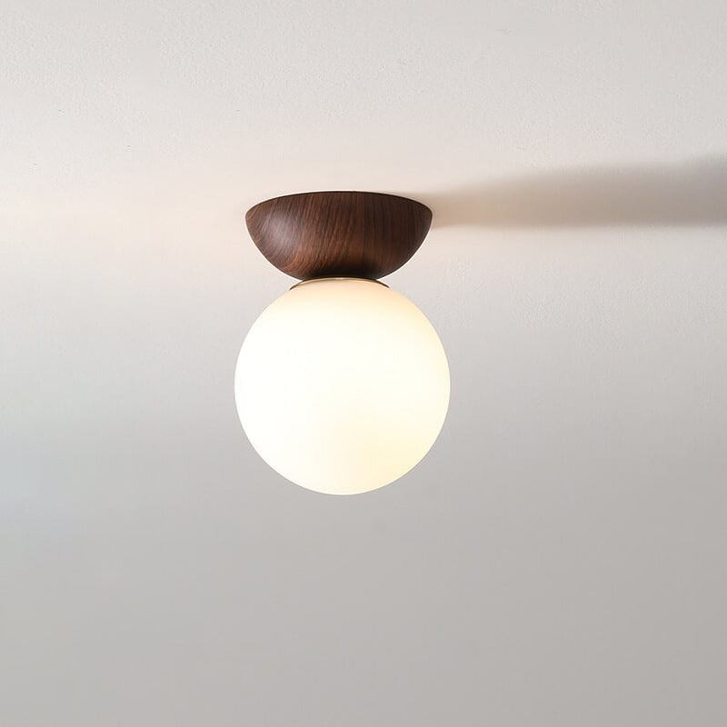 AuraGlow | Sleek Glass Semi-Flush Mount Lighting Fixture
