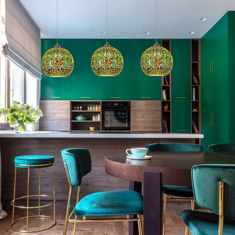 RadiantSphere | Colorful 3D Firework-Inspired Pendant Light