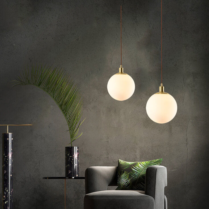 AuraSphere | Stylish White Orb Pendant Lighting Solution