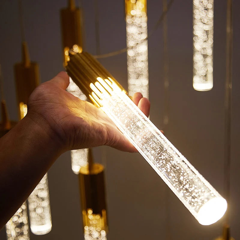 RadiantGlow | Sleek Glass Pendant Light with Adjustable Shade