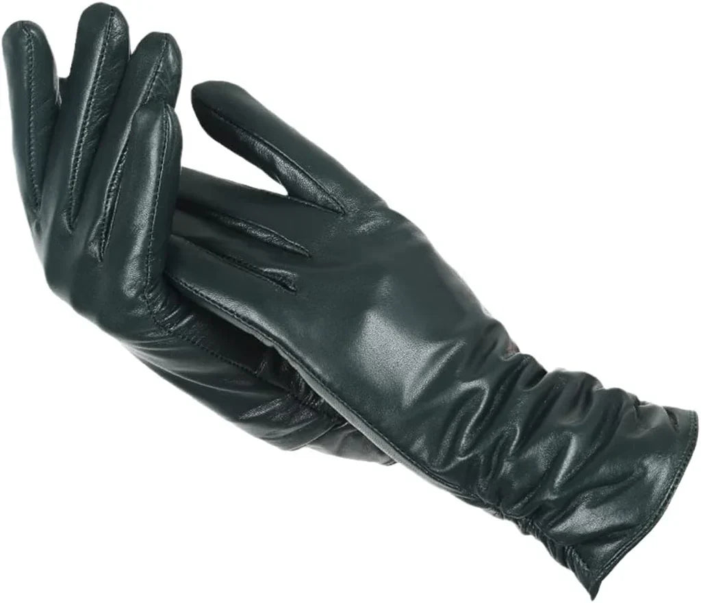 ChicWarmth | Women's Premium Leather Gloves with Cozy Wool Lining