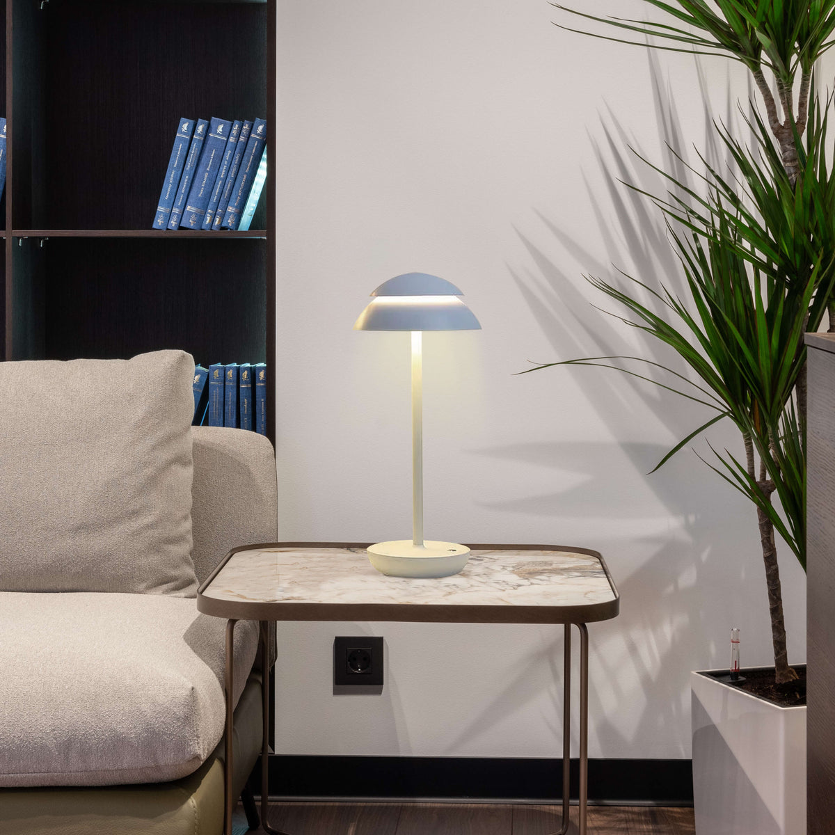 Sleek Touch-Controlled Rechargeable Table Lamp with USB Port
