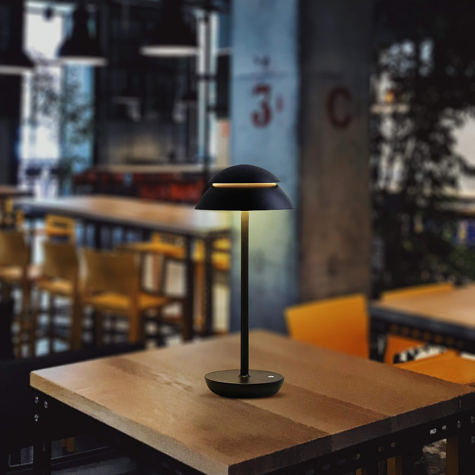 Sleek Touch-Controlled Rechargeable Table Lamp with USB Port