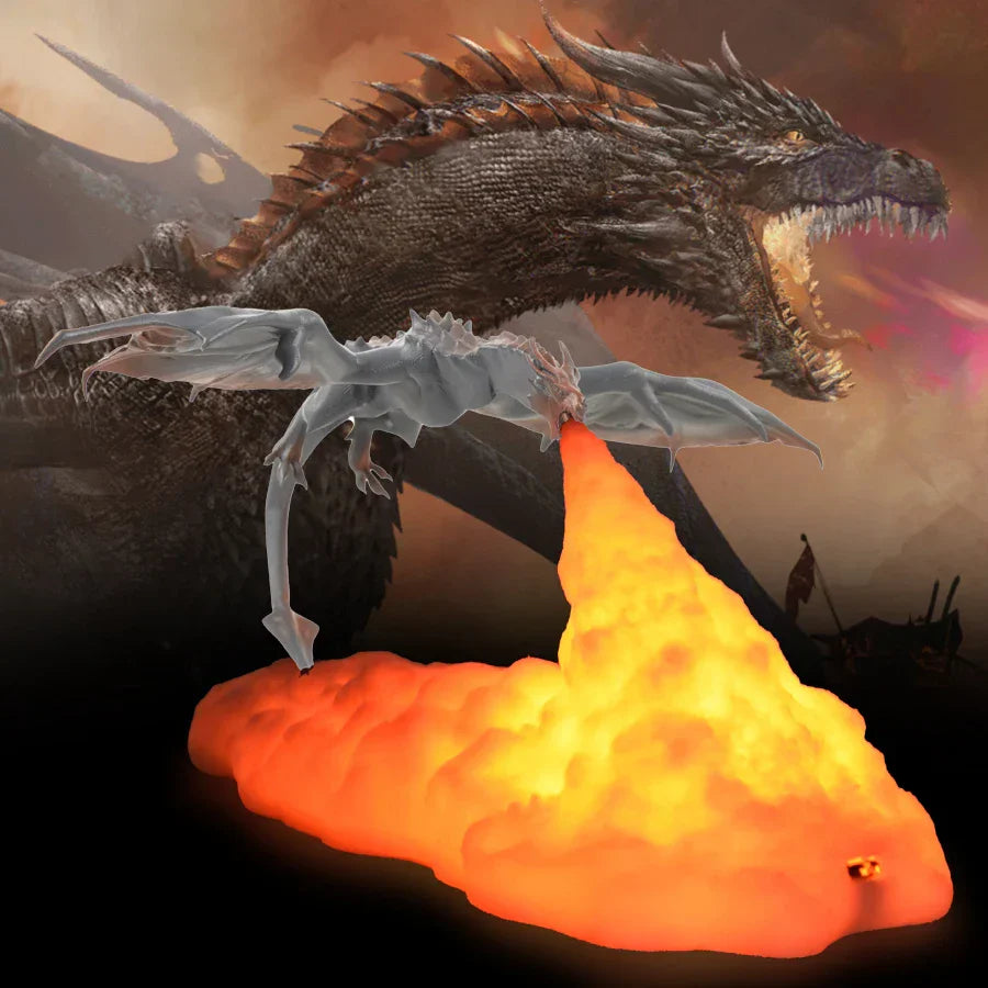 Enchanting Dragon Flame Lamp for Magical Ambiance