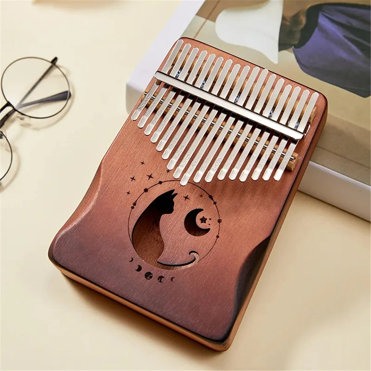 Elegant 17-Key Thumb Piano for Musical Exploration