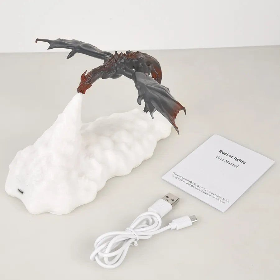 Enchanting Dragon Flame Lamp for Magical Ambiance
