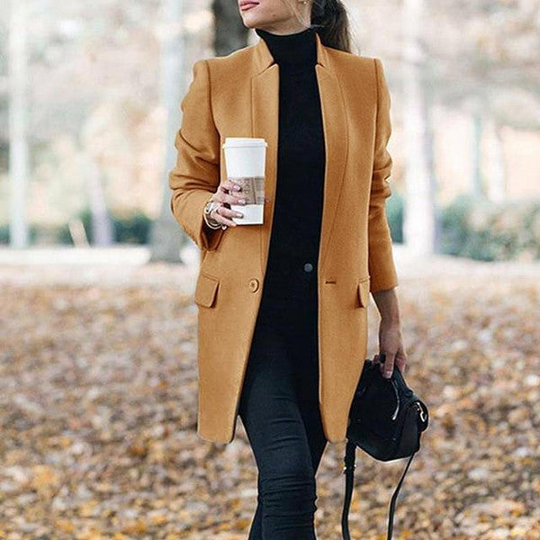 Chic Mandarin Collar Casual Jacket