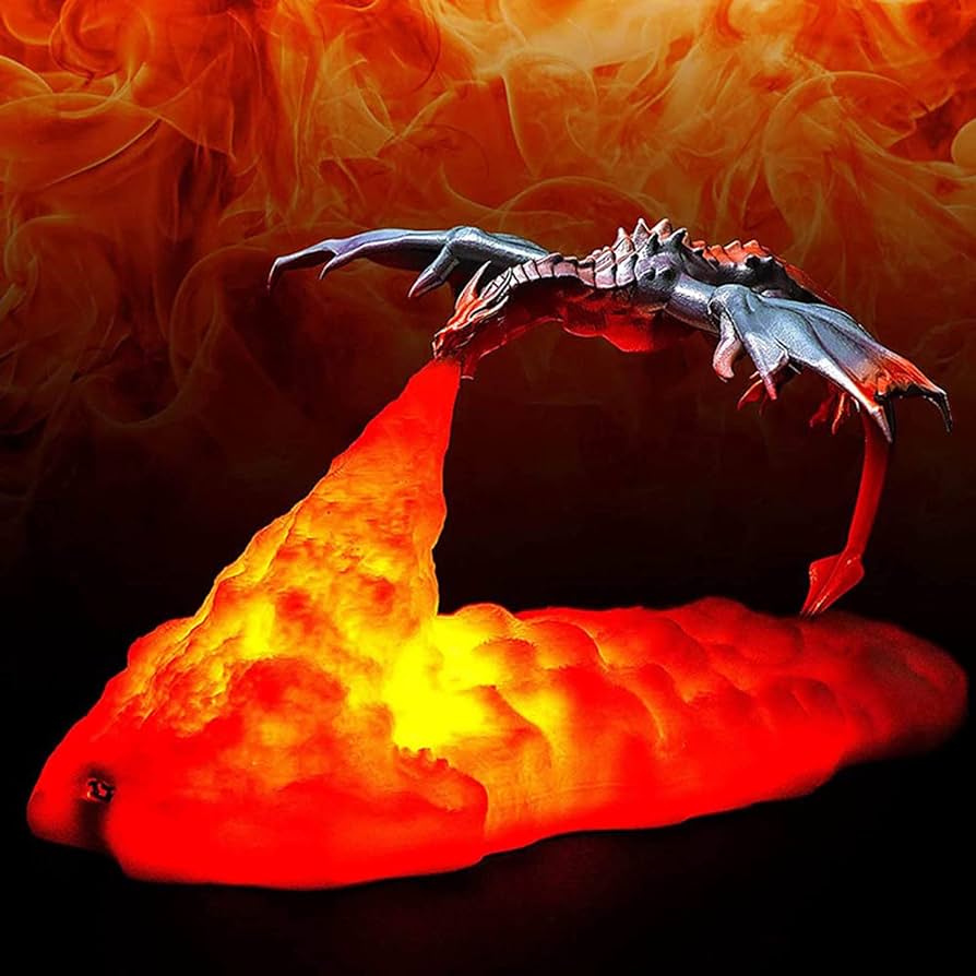 Enchanting Dragon Flame Lamp for Magical Ambiance
