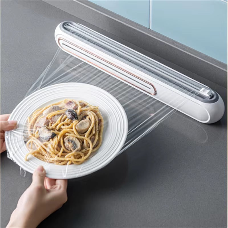 Magnetic Kitchen Wrap Organizer with Built-In Cutter