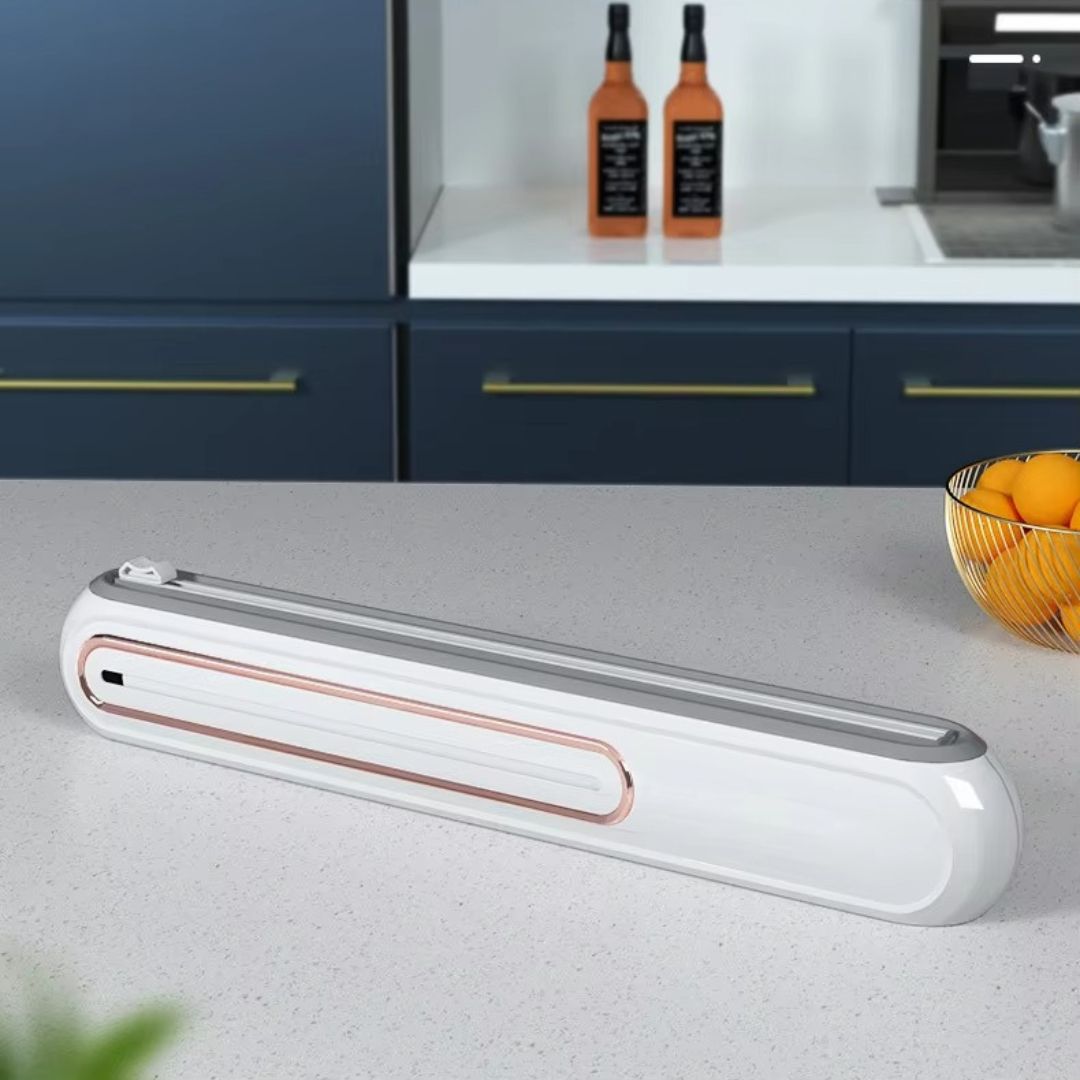 Magnetic Kitchen Wrap Organizer with Built-In Cutter