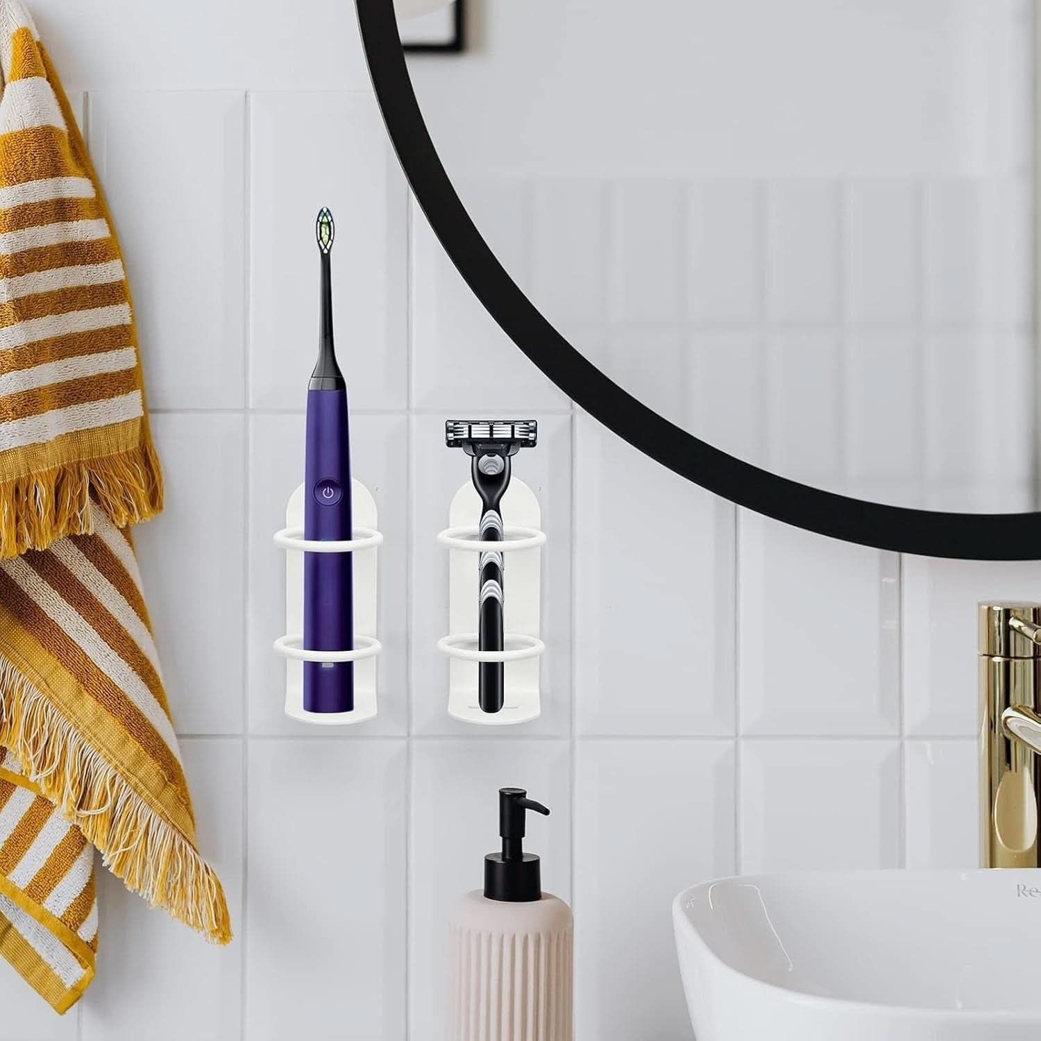 Compact Steel Organizer for Streamlined Bathroom Essentials