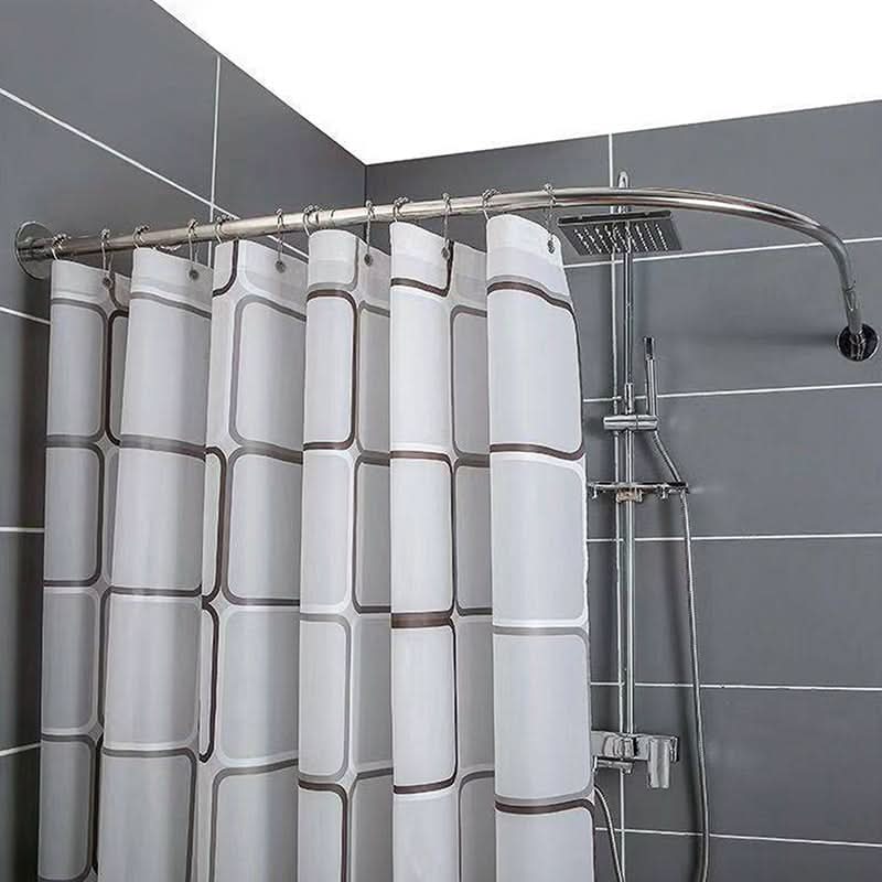 Versatile L-Shaped Shower Curtain Rod with Easy Installation