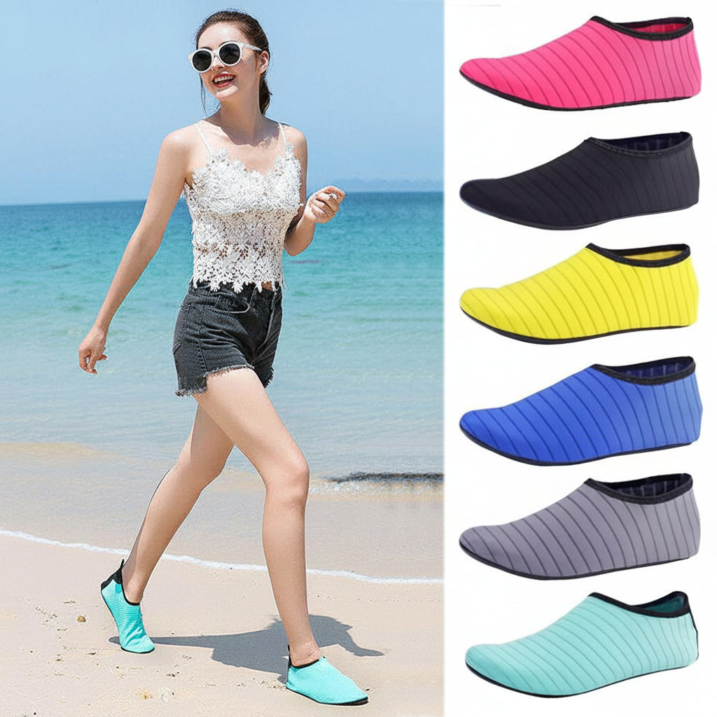 AquaStride – Fast-Drying Water Footwear with Grip Sole for Beach Fun