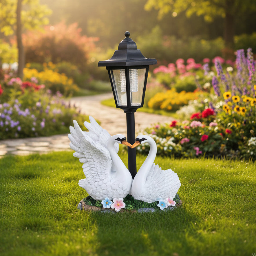 Whimsical Solar Duck Garden Decor with Lantern