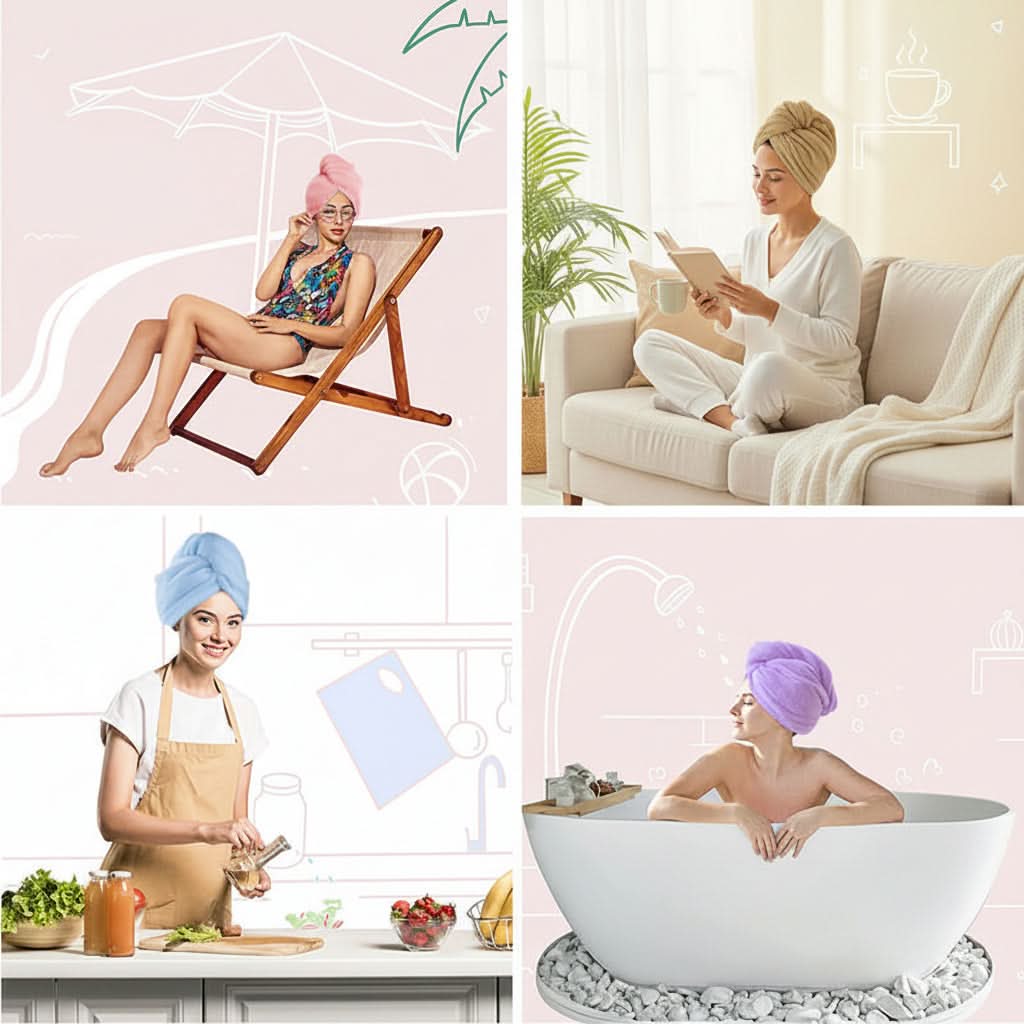 Softhug – Ultra-Absorbent Microfiber Hair Wrap for Quick Drying