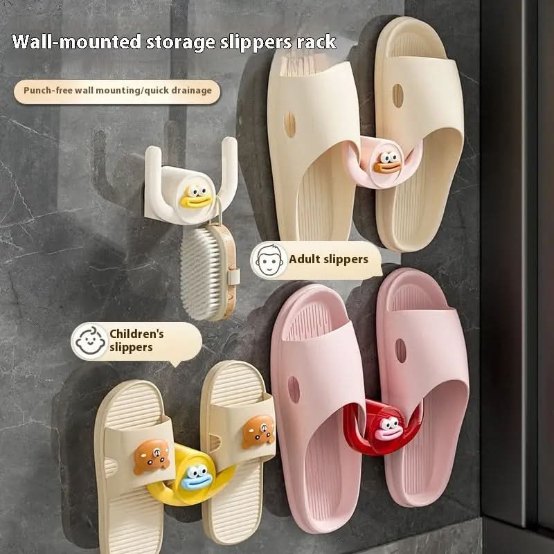 Charming Wall-Mounted Slipper Organizer for Quick Drying