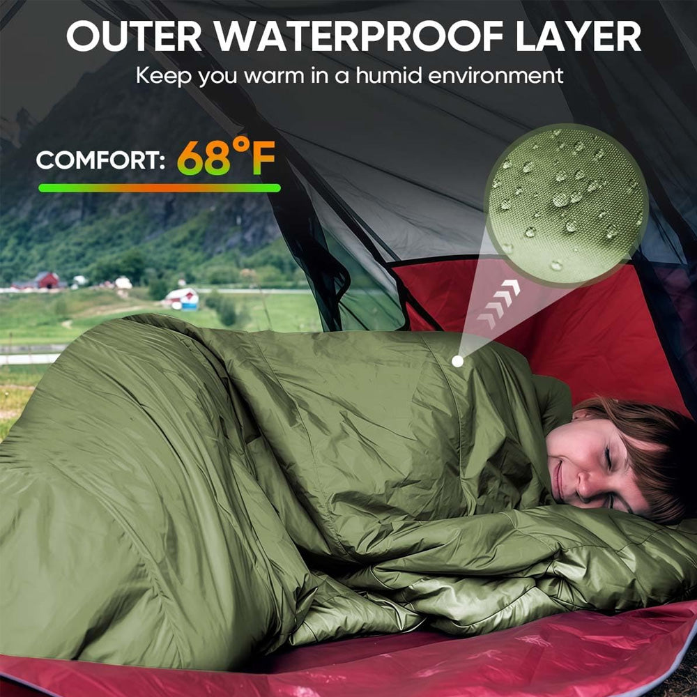 CAMPWARM - Cozy Envelope Sleeping Bag for Outdoor Escapes