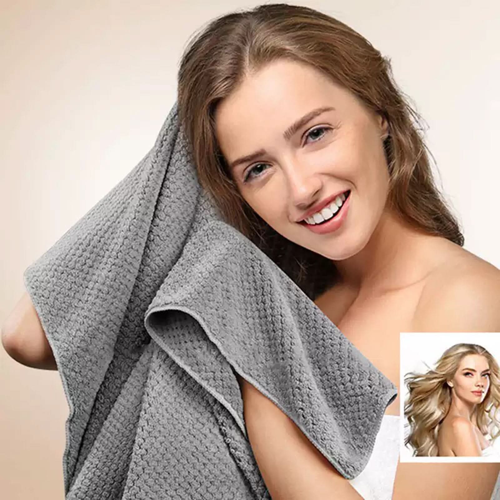 AquaSoft – Coral Velvet Hair Wrap for Quick Drying and Frizz Control