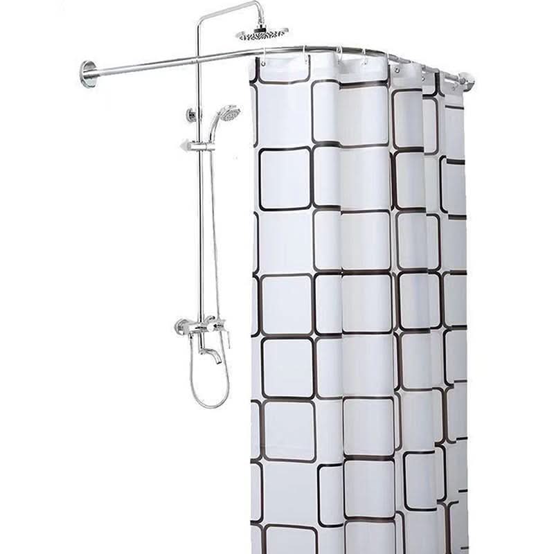Versatile L-Shaped Shower Curtain Rod with Easy Installation