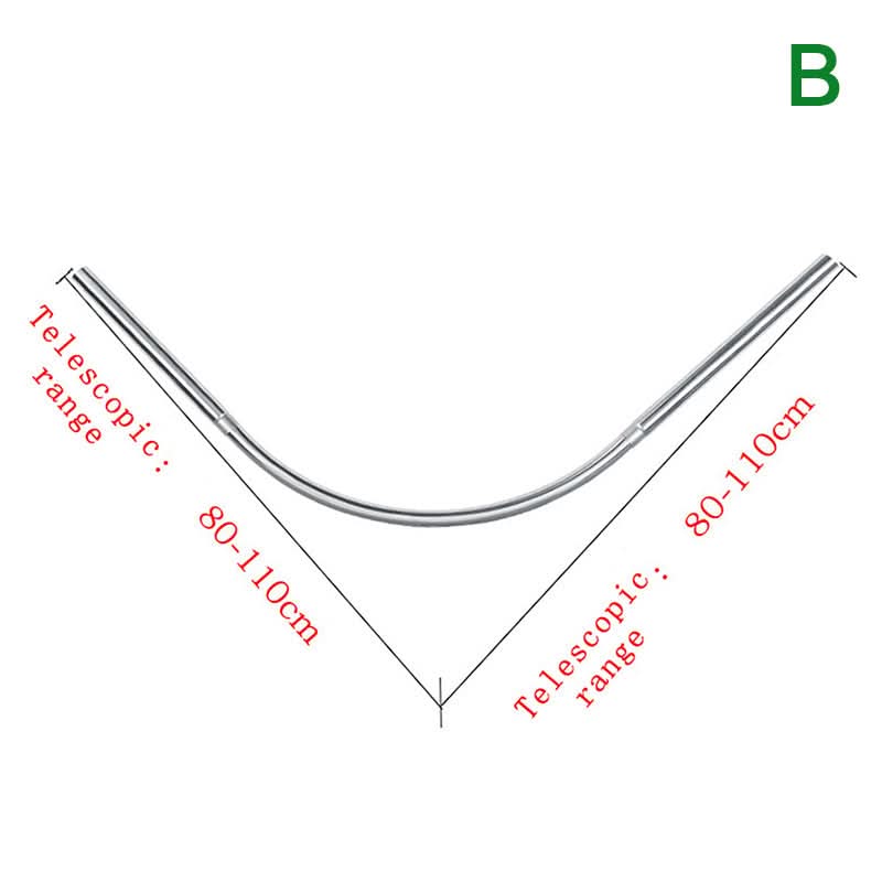 Versatile L-Shaped Shower Curtain Rod with Easy Installation