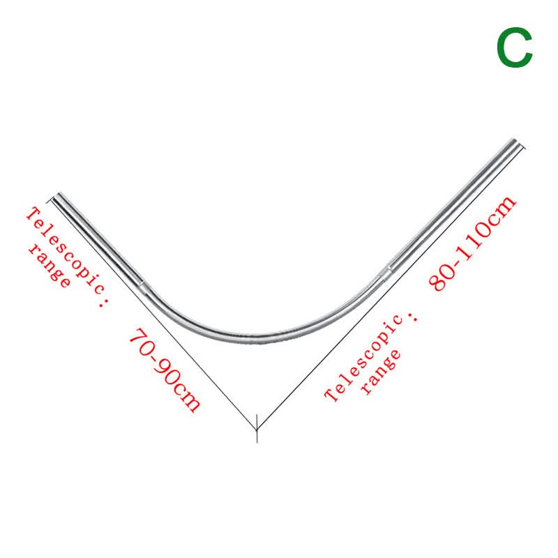 Versatile L-Shaped Shower Curtain Rod with Easy Installation