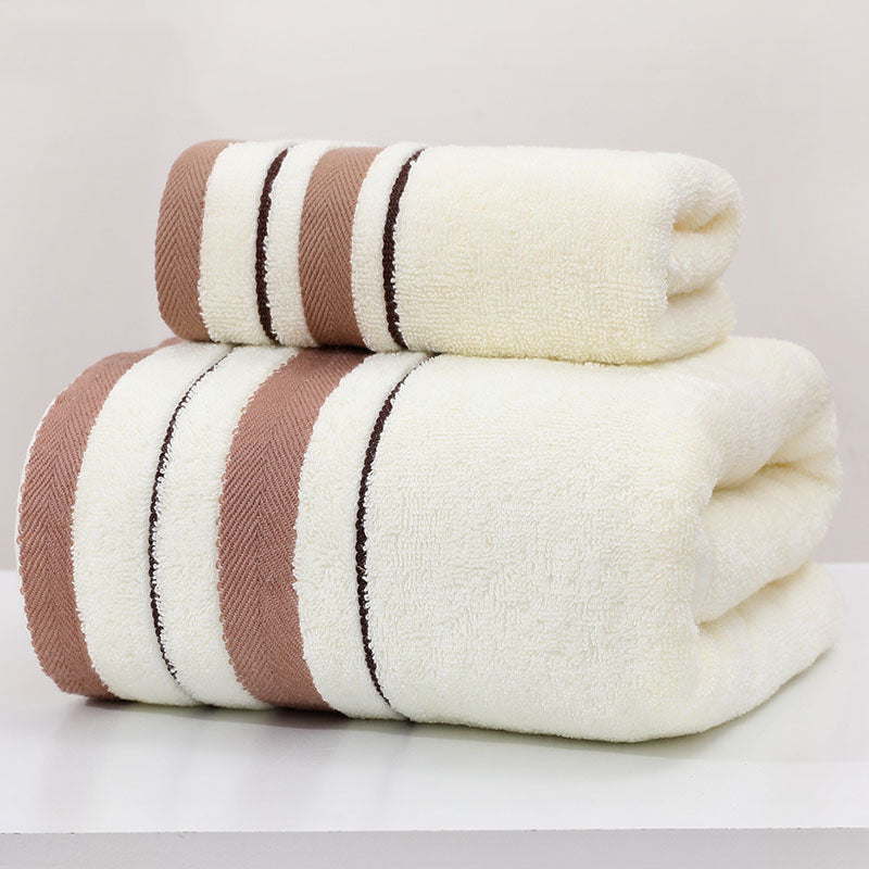 LuxeSoft 5-Piece Towel Collection with Stylish Gold Accents