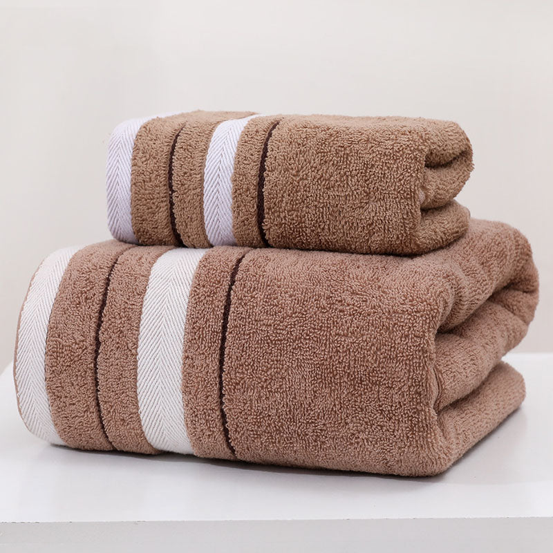LuxeSoft 5-Piece Towel Collection with Stylish Gold Accents