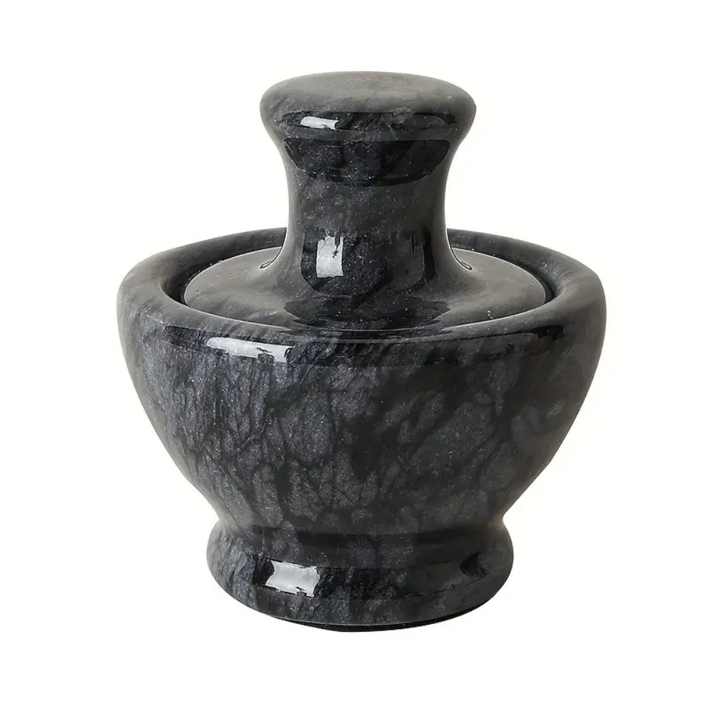 Elegant Marble Mortar and Pestle Set for Spices
