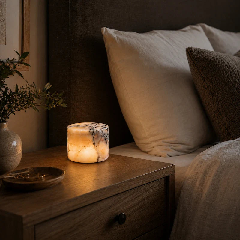 Elegant Marble Touch Table Lamp with Rechargeable Design