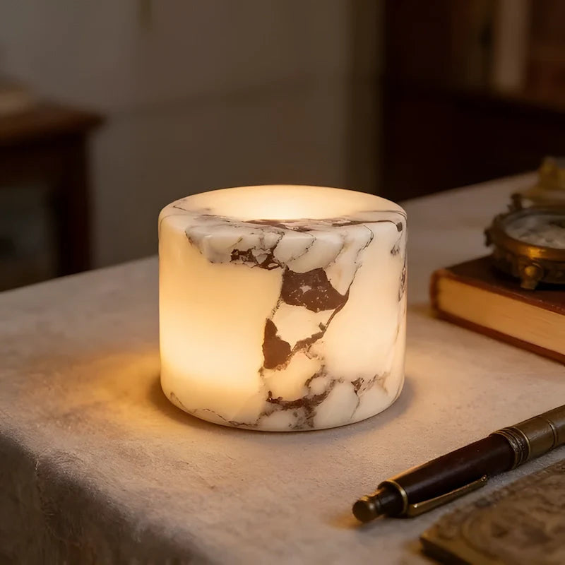 Elegant Marble Touch Table Lamp with Rechargeable Design