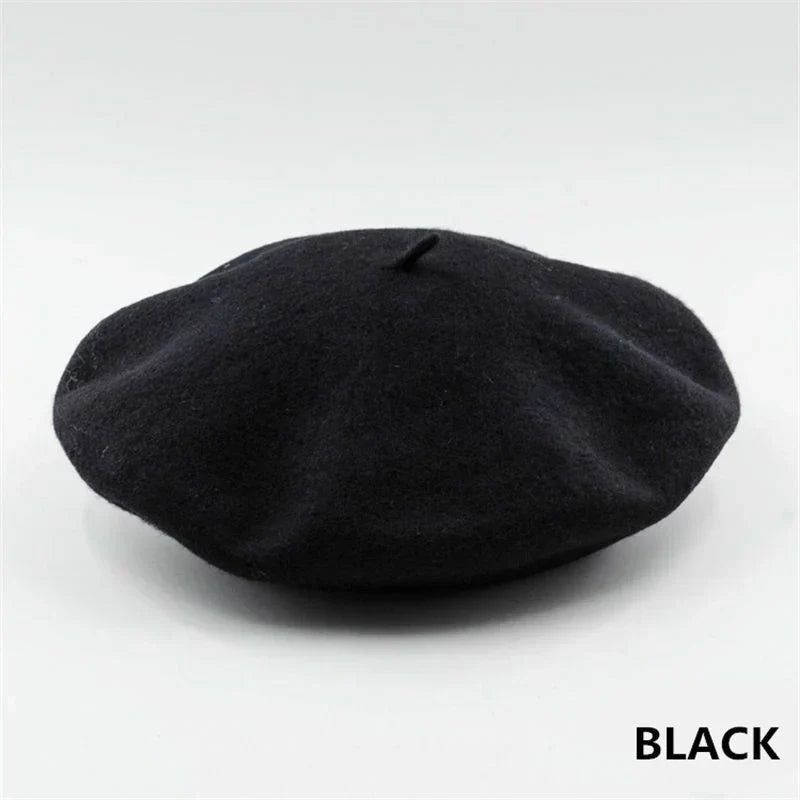 Chic Wool Beret | Cozy Winter Hat with Flexible Fit