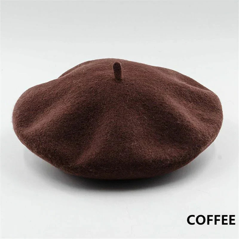 Chic Wool Beret | Cozy Winter Hat with Flexible Fit