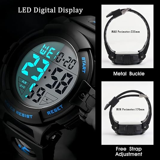 Adventurer Pro | Men's Rugged Waterproof Sports Watch with LED Display