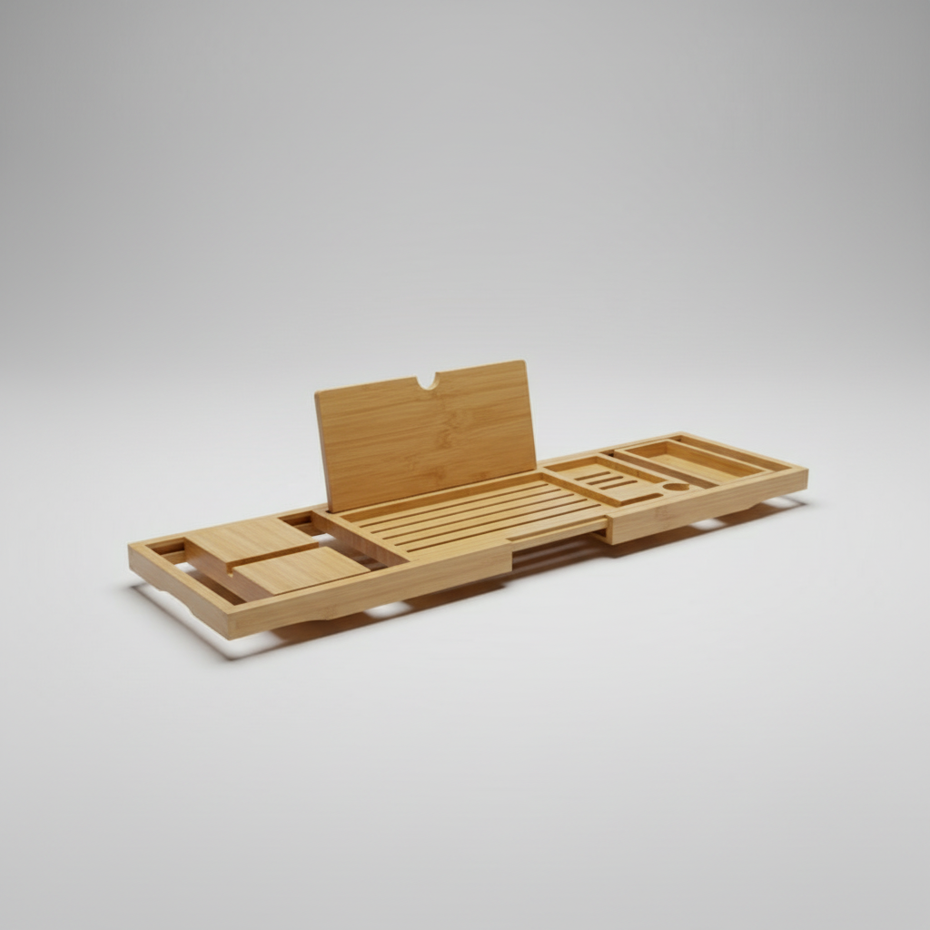 Bamboo Multi-Bath Shelf for Relaxation