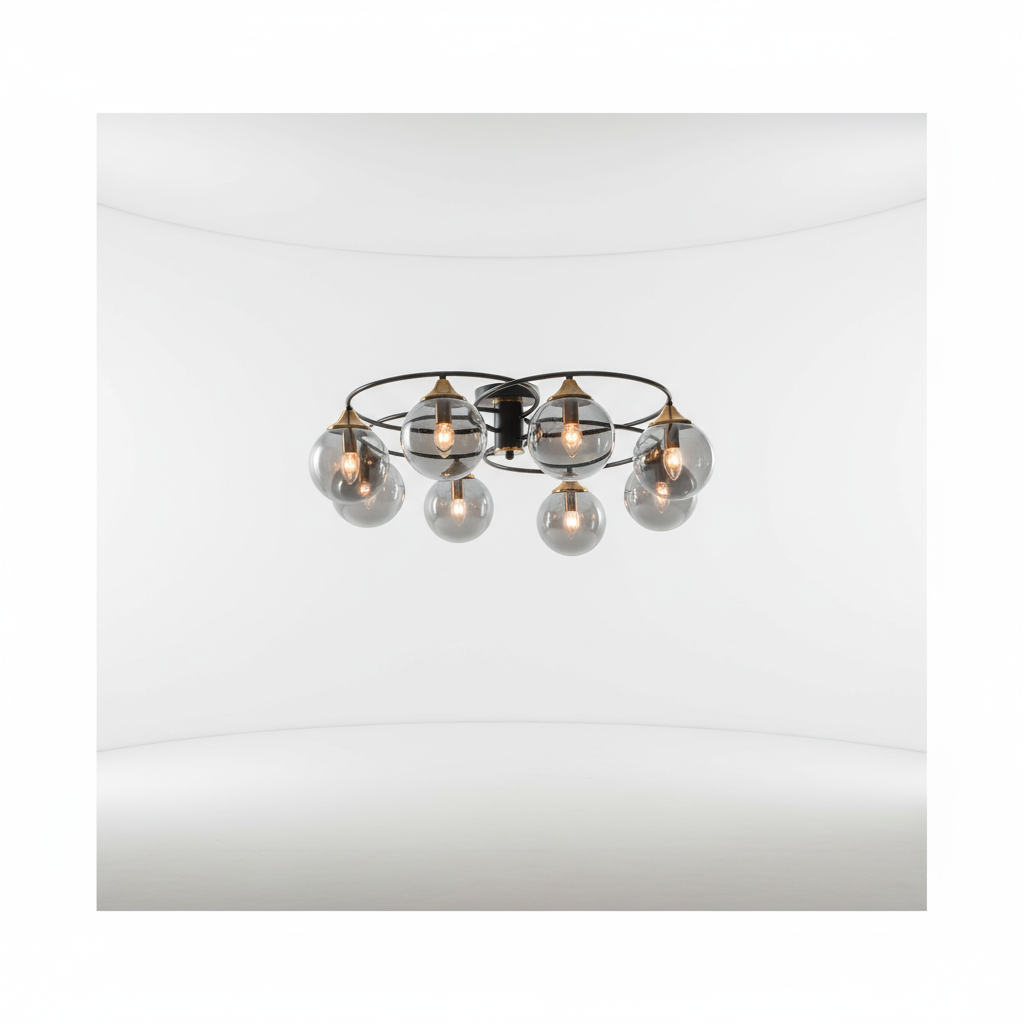 Glass Lamp with Multiple Arms - Halo Glow Design