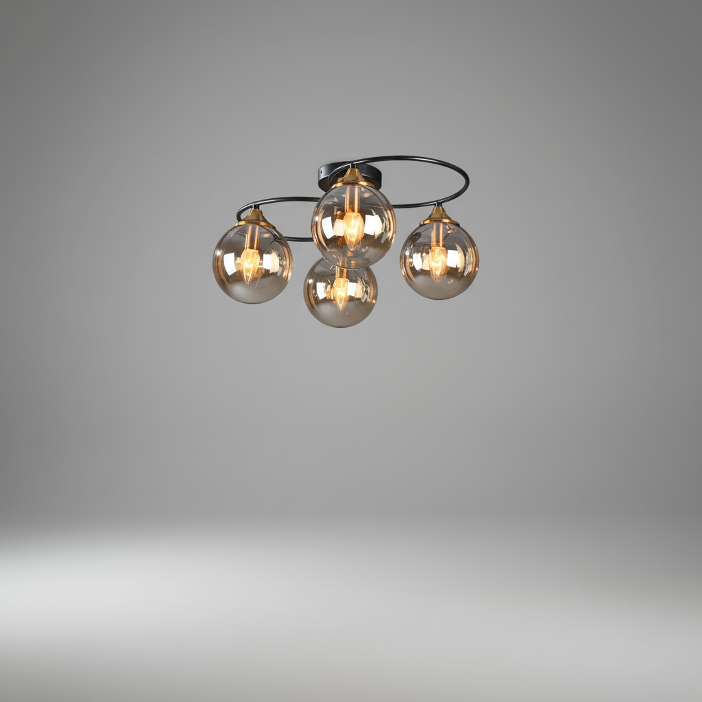Glass Lamp with Multiple Arms - Halo Glow Design