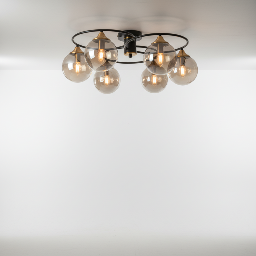 Glass Lamp with Multiple Arms - Halo Glow Design