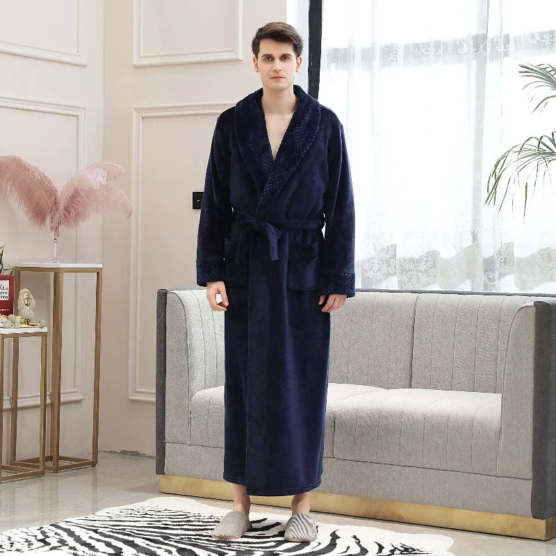 Men's Luxe Fleece Robe – Cozy and Stylish Long Gown
