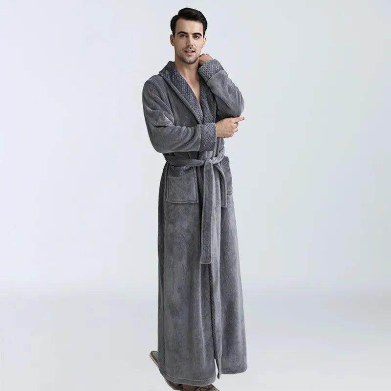 Men's Luxe Fleece Robe – Cozy and Stylish Long Gown