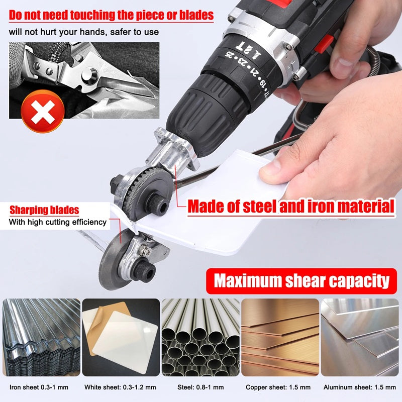 Heavy-Duty Metal Cutting Drill Attachment for Precision Work